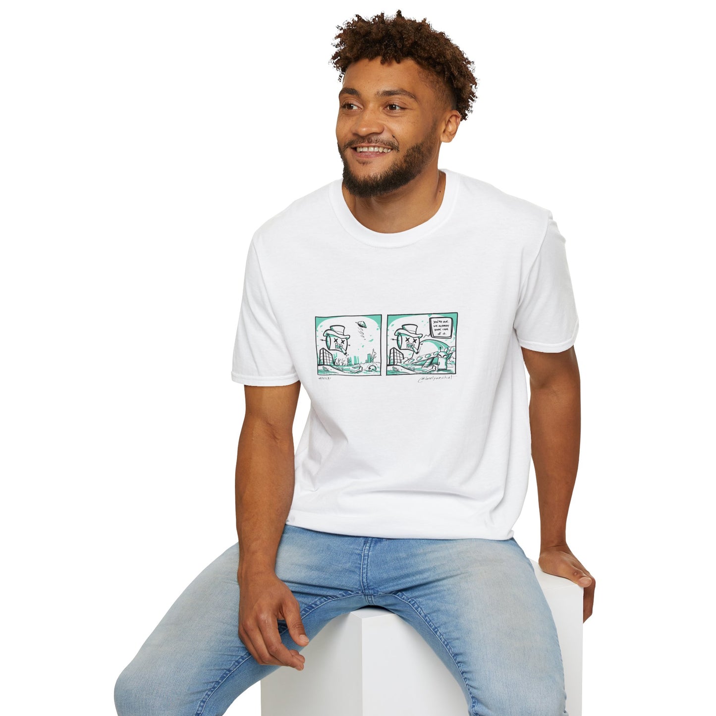 Gloating Robot Unisex Softstyle T-Shirt