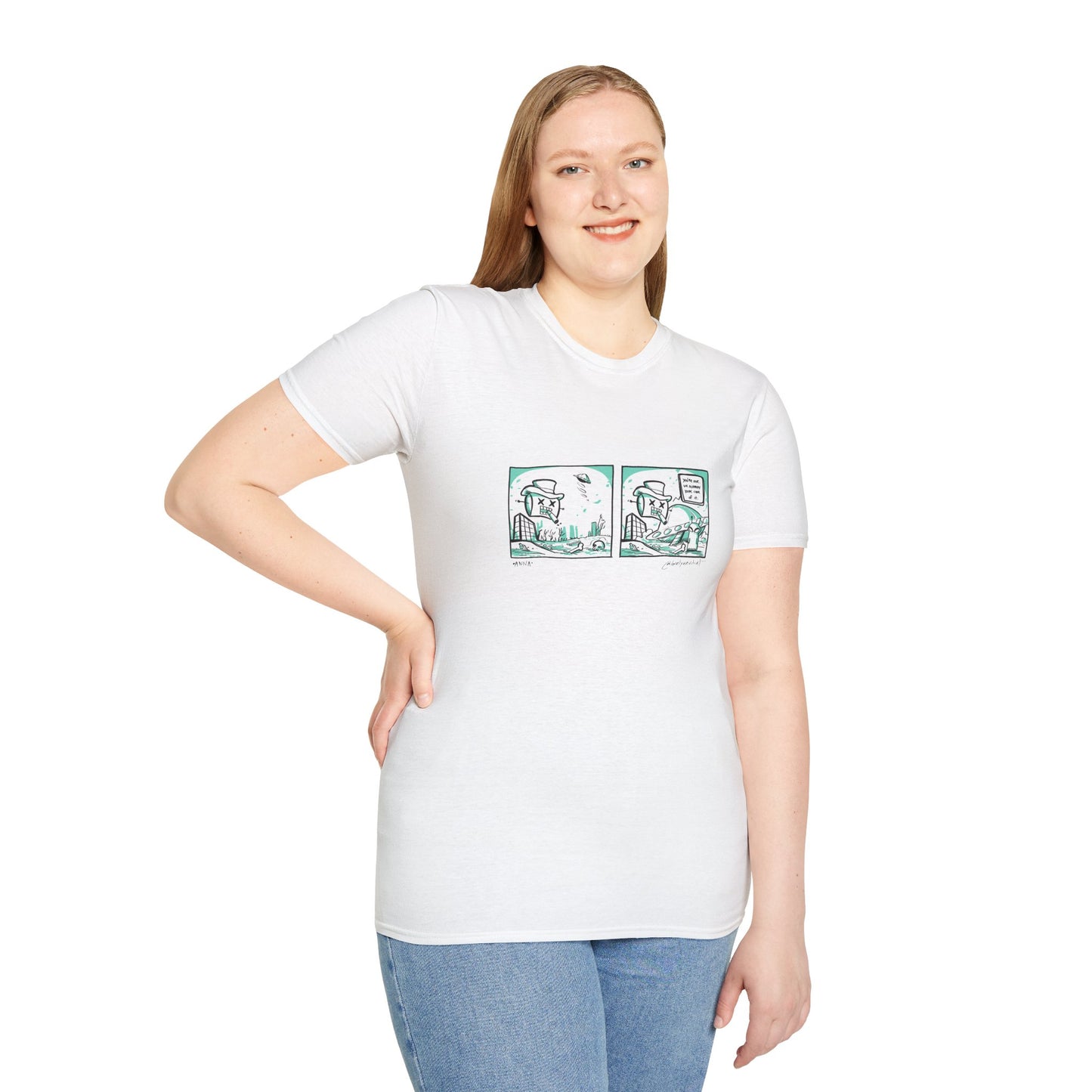 Gloating Robot Unisex Softstyle T-Shirt
