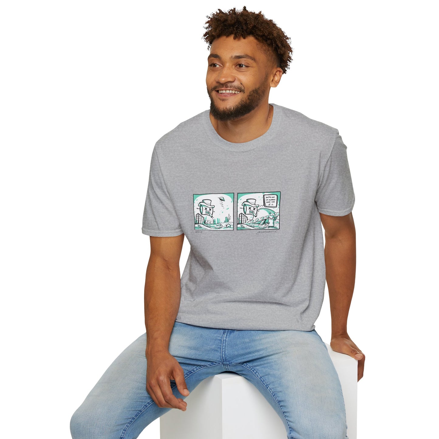 Gloating Robot Unisex Softstyle T-Shirt