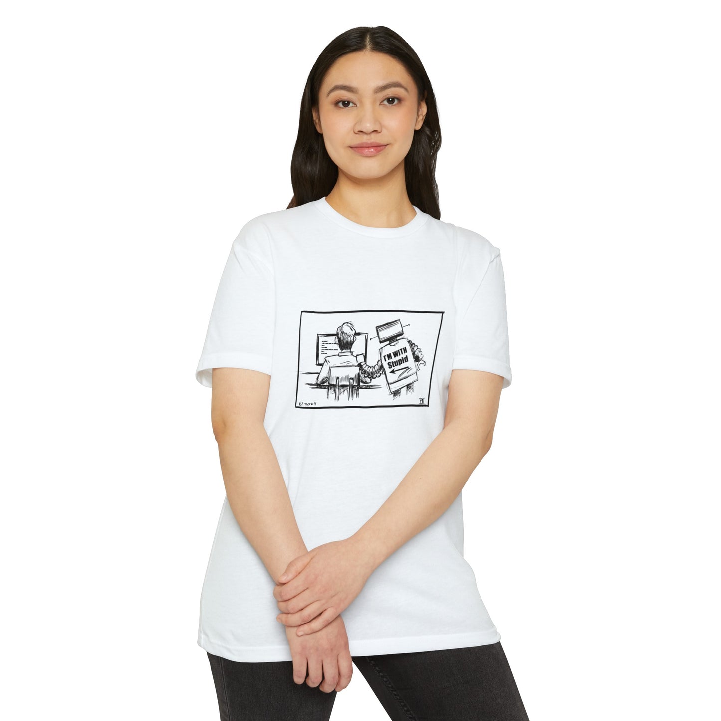 Robo-boss Funny Unisex CVC Jersey T-shirt